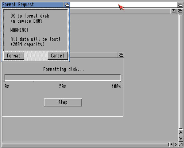 OK to format disk.
