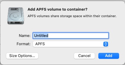 Add a volume to container