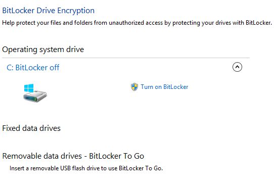 asks for bitlocker recovery key windows 10 home edition