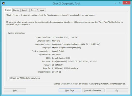 download dxdiag windows 10